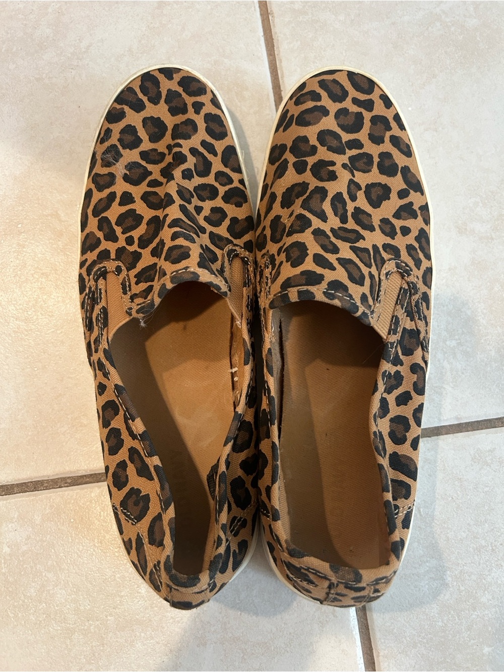 Old Navy Leopard Print Slip-On Casual Sneakers - Brown